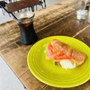 ザ コーヴカフェ - 料理写真:クロワッサンサンド＋アイスコーヒー