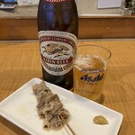 満腹亭 - 瓶ビールとお通し