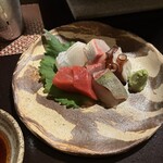 おゝ杉 - 右から蛸、縞鯵、本鮪、鮃、勘八、美味しい山葵