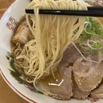 自家製麵 風夏 - 鰹だし中華そばの細ストレート麺