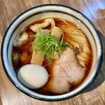 鈴鳴食堂 三番館 - dashi わんたん中華そば+味玉  ¥1100+130