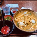 勢川  - 普通盛りで此の大きさ！後半のトロロご飯に付け合わせのネギと生姜でリゾットの様に食べれました