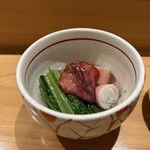 鮨ト酒 ナカニワ - やりいかと小松菜のおひたし