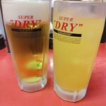 粋宏閣 - 生中 ￥750     オレンジジュース￥300