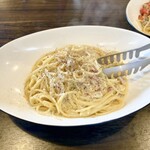 ピッツエリアバール　CACTUS　D'ORO - ・パンチェッタのローマ風カルボナーラ　スパ（生クリーム不使用）（¥1,800）