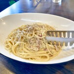 ピッツエリアバール　CACTUS　D'ORO - ・パンチェッタのローマ風カルボナーラ　スパ（生クリーム不使用）（¥1,800）