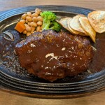 きっちんハウスカントリー - 自家製ビーフハンバーグランチ220g