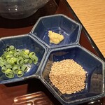 天ぷらと手延べそうめん あさやま - 薬味