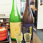 奥出雲 そば処 一福 - 地酒飲み比べ二種