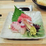 初かすみ酒房 - お造り三種盛り