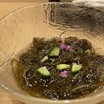 江戸前 鮨 服部 - 小鉢 　石川産岩もずくだそうです。