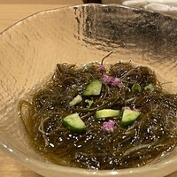 江戸前 鮨 服部 - 小鉢 　石川産岩もずくだそうです。