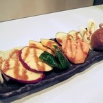 炭火焼肉 道 - 野菜盛り合わせ680円別。