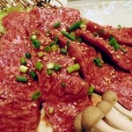 炭火焼肉 道 - サンチュと合わせると、至福の味わいでした。