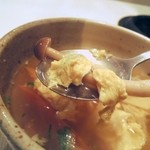 炭火焼肉 道 - 玉子ときのこがありました。