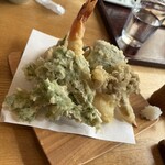 蕎麦にしざわ - 舞茸とレンコンが好き