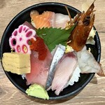 高木鮮魚店 - 活きなたかぎの漁師めし ご飯大盛り 上から