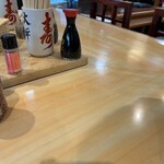 清元 - 大きめの机に案内されました。皆んなで相席