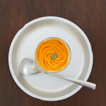 coffee house takizawake - 平飼い卵のプリンとかぼちゃクリーム（550円）