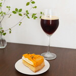 coffee house takizawake - かぼちゃのタルト（730円） アイスコーヒー（オリジナルブレンド）（730円）