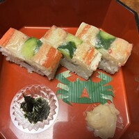 かに道楽 新宿本店 - コースのカニ押し寿司 かに道楽 新宿本店 - コースのカニ押し寿司