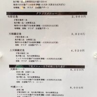 天ぷら わかやま - ランチ品書き