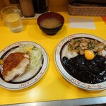 キッチンABC - オリエンタルライス &黒カレーセット、チキンカツ