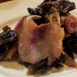 ロッツォシチリア - 大分豊後アジのマリネ，ロースト大黒舞茸