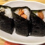 白金こむすび庵 さんかく - おにぎり（こんぶ，紅鮭，紀州梅）