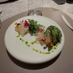 AuBlanc - 旬魚のカルパッチョ　山わさびの香味サラダ添え