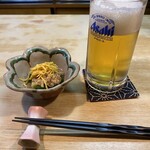 山海房 - 生ビールとお通し