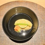 界 奥飛騨 - 吹き寄せ玉子（紅葉麩、酢橘、三ツ葉）