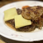 ザ・ハンバーグ - ポークカツ＆自家製ハンバーグ250g チーズトッピング