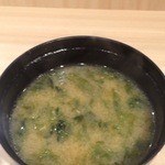 築地秀徳元祖 - アオサの味噌汁