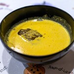 うを徳 - 2025.10 熊本産赤茄子揚げ浸し 北海道産栗マロンかぼちゃスープ