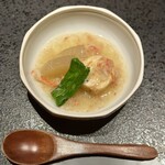 銀座 幸の羽 - 信田巻きと季節野菜の蟹餡