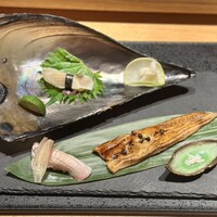 銀座 幸の羽 - 平貝/鰤/穴子