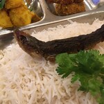 インド料理 パリワル - ごはんの上にも魚！