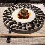 鉄板焼 銀明翠 - フォアグラと大根のロッシーニ