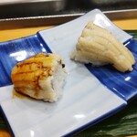 寿司処 やまざき - アナゴ　塩とツメ