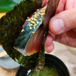 寿司処 やまざき - しめさばの海苔包み
