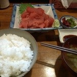 富崎 - お昼の争奪戦　中おち定食600円　ご飯中盛+100円