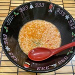 元祖トマトラーメンと元祖豆乳ラーメンと元祖トマトもつ鍋 三味 - リゾットセット250円