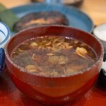 炭火焼き魚弁当 すみさわ - 2025.10 青のり入り あら汁（440円）