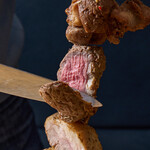 ミートロック シュラスコ酒場 - シュラスコ断面図