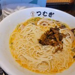 純米濃厚味噌ラーメン つむぎ - ｢替え玉｣に｢辛子高菜&にんにく｣で、味変！