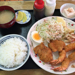 お食事処ひろ - エビ・ヒレカツ定食