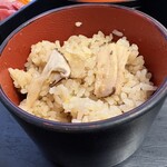 宮本屋 - ＋600円で松茸ごはんに変更　柚子すりおろしがさわやかです