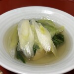 蛤料理 うえむら - 葱と三つ葉と豆腐