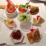 リストランテ 濱崎 - 季節の素材を生かした前前菜の盛り合わせ